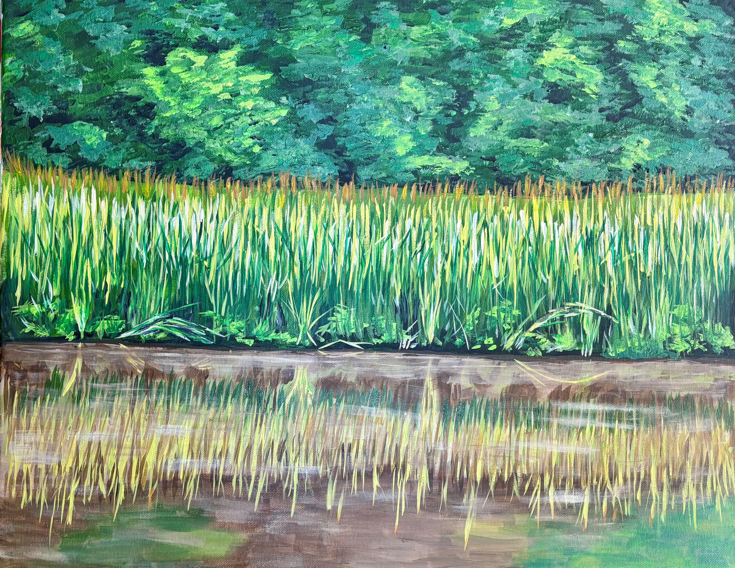 Along the marsh